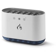 Lepmerk - 900-ml-Luftbefeuchter, 6-Gang-Spray, 10-Stunden-Timing, Typ-C-Aufladung, Simulation dichter Nebel, USB-Stimmungslicht, Weiß, für das Home