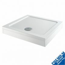 Podium - 900 x 900mm Shower Tray Square Easy Plumb Premium Anti-Slip free High Flow Waste