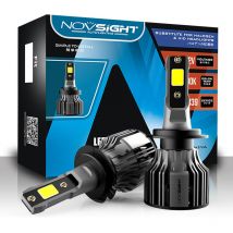 9006)NovSight A500-N39 2 pièces 72W DC9-32V paire de phares de voiture ampoule led 10,000LM/paire phares de voiture 6000K IP68 étanche ZebraA