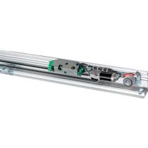 Key Automation - 900LEV2902L Vormontierter Antrieb nach Maß für zweiflügelige Schiebetüren bis 120+120 kg, L=2900 mit LED-Beleuchtung
