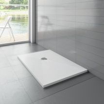800x1200x30mm Rechteck Weiß Schiefereffekt Duschwanne ohne Ablaufgarnitur