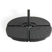 Base da ombrellone, Base per ombrellone da riempire con Acqua o Sabbia, Base ombrellone da Giardino in plastica e Alluminio, Resistente alle