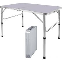 Day Plus - 90CM Folding Table Portable Adjustable Height Aluminium Camping Picnic Party bbq Outdoor