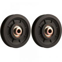 Cyslmuk - 90mm Bearing Nylon Pulley, Muscle Training Pulley, Universal Wheel for Cable Machine Gym Equipment Garage Door, Sliding Door Pulley