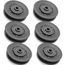 Ahlsen 90mm Bearing Nylon Strength Pulley, Universal Pulley Cable Wheel for Fitness Equipment, Household Ball Bearing Pulley, Use for Garage Barn