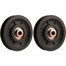 Ahlsen 90mm Bearing Nylon Pulley, Strength Training Pulley, Universal Wheel for Cable Machine Fitness Equipment, Garage Door, Sliding Door Pulley