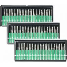 Simplicity - 90pcs Diamond Drill Bits 3mm Shank 120 Grits Grinding Wheel Drill Bit Diamond Engraving Carving Shape Drill Bit Filing Tool Polishing