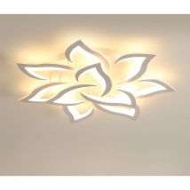 Goeco - 90W Ceiling led Lamps, 10 Heads Lotus led Chandelier for Living, Dining Room, Bedroom, 3000K led Ceiling Chandeliers