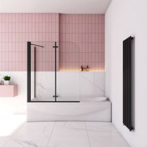 120x80x140cm 6mm klares Nano Glas ESG Faltwand mit Seitenwand Duschtrennwand Duschkabine