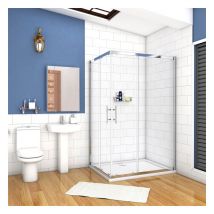 90x80x195cm porte de douche coulissante avec un receveur correspondant à la dimension de la cabine de douche