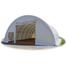 9,15x12 m tunnel (châssis 2m), h. 4,5 m, PRIMEtex 2300, blanc