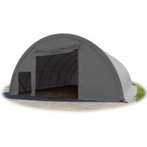 9,15x26 m tunnel (châssis 2m), h. 4,5 m, PRIMEtex 2300, gris