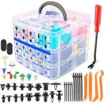 Gabrielle - 925 pièces de pinces à rivets en plastique, attaches de corps universelles, pinces de garde-boue, vis d'expansion, accessoires