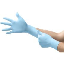 Microflex 93-833 Disposable Nitrile Gloves, Ergoform, Size 9.5-10 - Blue - Ansell