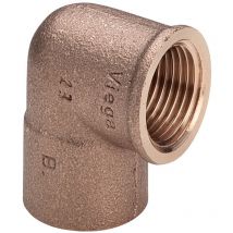 VIEGA 94090G Gomito 90° Fr Ø18X1/2"Femmina In Bronzo A Saldare - 104436