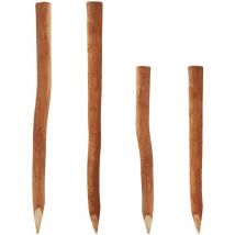 Aquagart - 95 pali di legno per staccionata 1,5 m i diametro 6-9 cm i palo di recinzione in nocciola i palo di recinzione