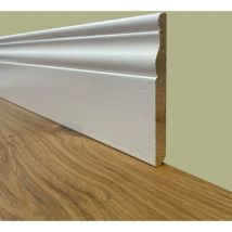 Eternal Parquet - 96 metri lineari di battiscopa slim laccato bianco in legno massello ducale 100X10