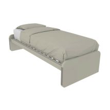 964 - Lit simple 80x190 avec têtes de lit personnalisables - Cappuccino écru