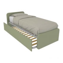 964R - Chambre lit simple 80x190 avec deuxième lit extractible et têtes de lit personnalisables - Salvia