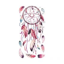 96cm×48.5cm Stickers Muraux Attrape Rêves Autocollant Mural Plume Fleur Décoration Murale Salon Chambre Bébé Fille Pépinière Enfant