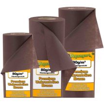 Aquagart - 96m² Gartenvlies Unkrautvlies Mulchvlies 80g 1,6m breit braun