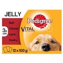 Pedigree Dog Pouches Mixed Selection in Jelly 12X100g - Pack (4)