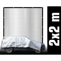 Amanka - 99% Sombra 2x2m Tela Reflectante Funda de Coche para Exterior Vela para Camping