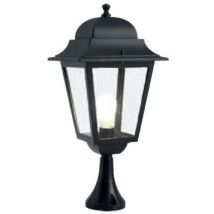 Lampada Palo Paletto Da Cancello Colore Nero Per Esterno Linea Maxi Quadrata Livos