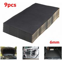9Pcs 6mm Mousse d'Isolation Acoustique 30cmx50cmx6mm insonorisation amortissement pour voiture camion véhicule Jmax