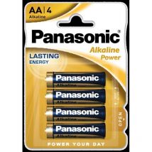 Panasonic - Bronze Power aa Alkaline Batteries (Pack 4)