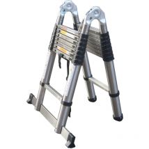 Dayplus - A-Frame Telescopic Ladder Extendable Collapsible Step Ladders Securing Bolt 5M