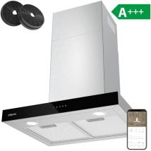 Ciarra - Hotte Murale 60cm Tactile Wi-Fi Connecté 650m3/h a+++ Booster 4 Vitesses Inox CBCS6102