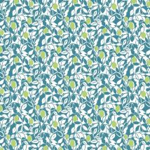 A Street Prints Fruit Leaves Teal Green Wallpaper Botanical Paste The Wall