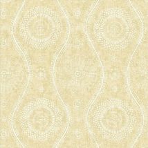 Paisley Floral Wave Ochre Wallpaper Stylish Paste The Wall - A Street Prints