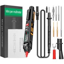 Lifcausal - A3009 Mini stylo multimètre avec diffusion vocale 6000 points Voltmètre va Affichage lcd inversé Lampe de poche Testeur ncv pour tension