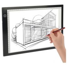 A4 Copy Board Tavoletta Grafica Portatile Haloyo Foglio Da Disegno Ha Condotto,35.5 x 23.5 x 0.4 cm,nero