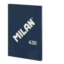 A4 kariertes Heft (5x5mm) Kollektion 430 since 1918 Farbe Marineblau geklebt milán