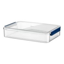 A4 Transparente Aufbewahrungsbox Tragbares Kunststoffdokument Blau