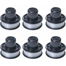 Toolive - A6226 Bobine de fil compatible avec Black et Decker Auftipp Coupe-herbe automatique GL250 / GL310 / GL360 / GL360SB avec 6m ligne, 6-pack