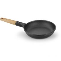 Market Padella 18 cm, Alluminio Casto, Manico Rimovibile Legno Naturale Antiaderente Tristrato Senza pfoa, Adatto a tutti i tipi di fornelli, inclusa