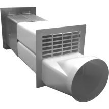 Ab- und Zuluft-Mauerkasten - Edelstahlgitter, Rundanschluss, nur 150er Abluftsystem