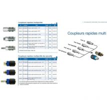 Raccord rapide multiprofils cannelé tuyau diam. 6mm - RA5517C - Abac
