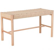 House Nordic - Banc en bois et corde tressée L80cm - Naturel - abano