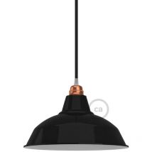 Creative Cables - Paralume Bistrot in metallo smaltato con attacco E27, diametro 30