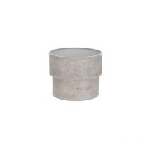 Fabrilamp - Abat-jour de table en ciment gris Double Smile E14 (18x16x16cm)