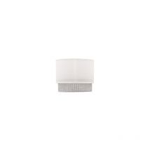 Fabrilamp - Abat-jour de table Kenya E14 blanc/gris (Ø18x16x15cm)