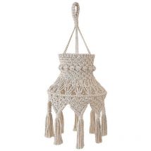 Feiyue - Abat-jour en macramé style bohème, abat-jour de lustre pour chambre à coucher, salon, infirmière