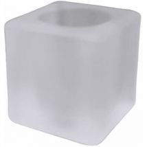 Abat-jour en verre carré mate minicubo 4,5x5 cm avec une ouverture de 2 cm