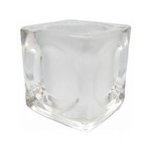 Abat-jour en verre cubo 7x7cm ouverture 3cm mat
