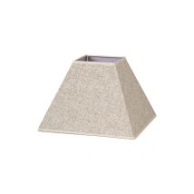 Abat-jour SENKO – Pyramidal – Lin beige – 45 cm diamètre, 20 cm profondeur, 32 cm hauteur